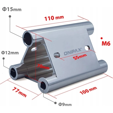 OMNIPAX UCHWYT ROWEROWY DO PRZEWOŻENIA 15 MM x110 MM 12 MM x100 MM TRÓJKĄT