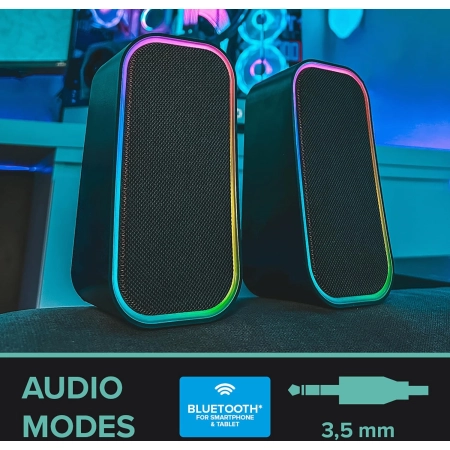 Zestaw głośników 2.0 SpeedLink TOKEN RGB Gaming Stereo Speaker 12 W czarny