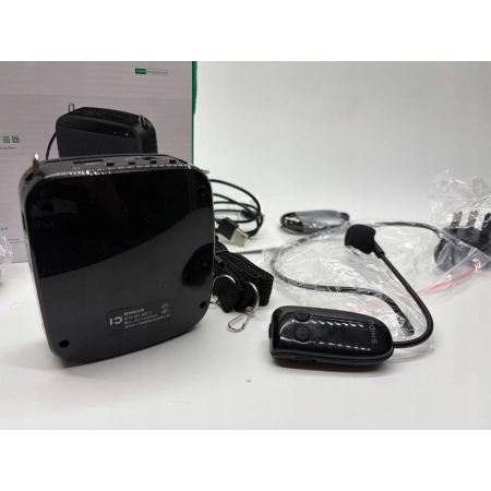 Bezprzewodowy Wzmacniacz Głosu SHIDU S613 18W UHF Mikrofon 2w1 USZKODZONY