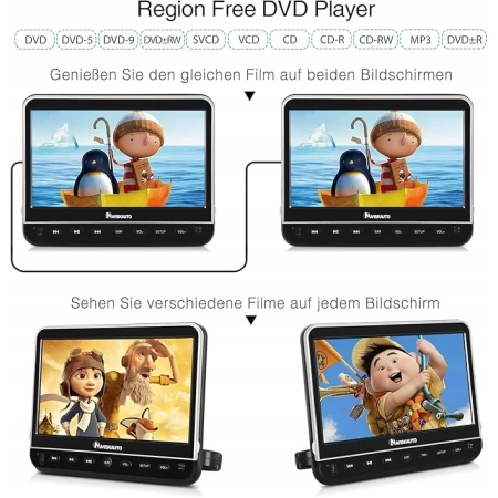 NAVISKAUTO BN1094B 11,2''system rozrywki multimedialnej odtwarzacz DVD