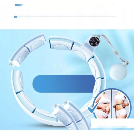 WELLRELAXX Smart Hula Hoop z licznikiem i kulą obwód 75-110 cm jasny niebie