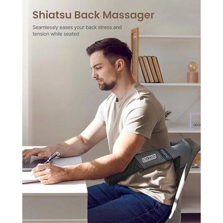 Masażer Shiatsu z Ciepłem, do Karku, Ramion, Pleców i Nóg, RENPHO RP-SNM061