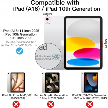 JETech ETUI DLA IPAD 10th, 10,9cala model 2022, czarny