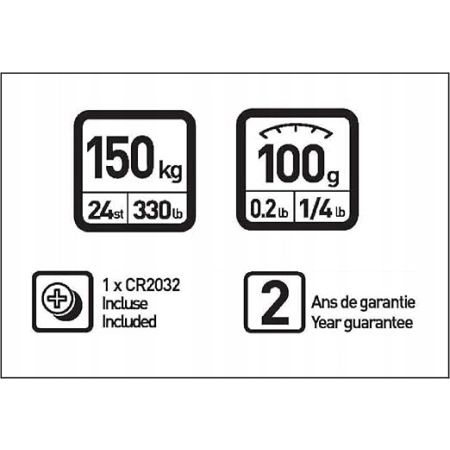 TERRAILLON TP1000 Cyfrowa waga łazienkowa do 150kg