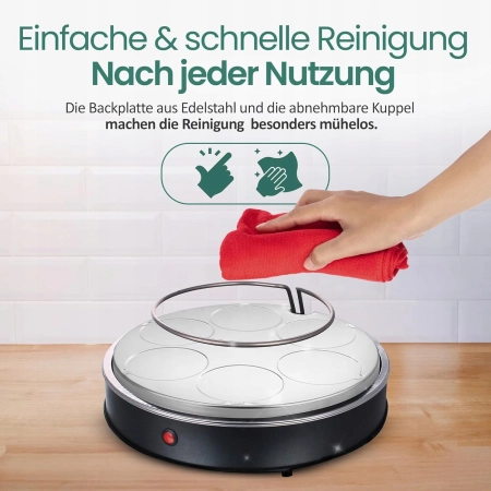 Emerio PO-115847 Piec do pizzy na mini pizzę 11 cm dla 6 osób