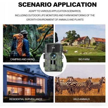 FOTOPUŁAPKA KAMERA LEŚNA MYŚLIWSKA 4K Video Lutranstra Wildlife PR5000