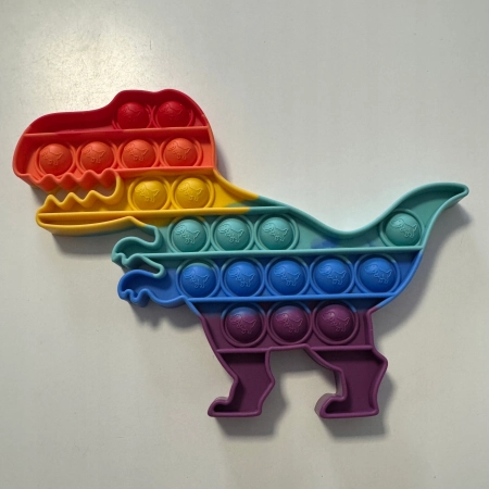 2 sztuki sensorycznych pacynek Fidget-Toys POP-IT jednorożec i dinozaur