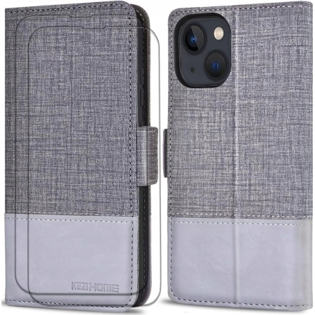 Etui portfelowe KEZiHOME do iPhone'a 13 PRO, etui ze skóry blokada RFID