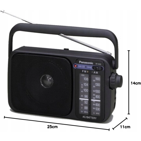 Panasonic RF-2400 przenośne radio FM/AM tuner cyfrowy stabilne strojenie