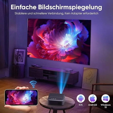 AKATUO ak-30 Projektor rzutnik wideo 4K z obsługą 20000L 600ANSI 5G WiFi BT