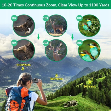APEXEL APL-10-20X50 Monokular Luneta Teleskop Optyczny HD Wodoodporny BAK4
