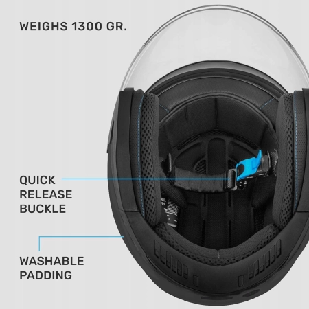 WESTT Jet kask motocyklowy, I kask na skuter z podwójnym wizjerem 57-58 cm