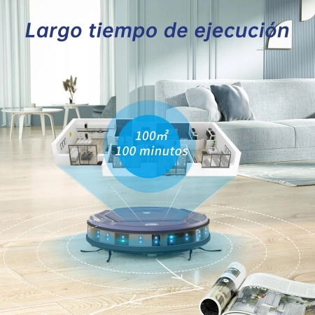 Robot odkurzający sprzątający OKP Life K2 2100 Pa WiFi Aplikacja BLUE