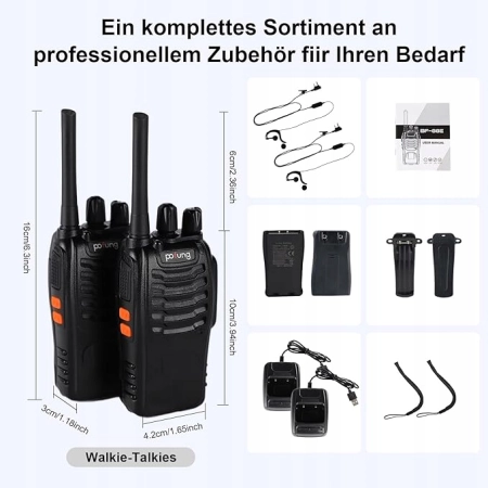 2x Krótkofalówka pofung BF-88E
