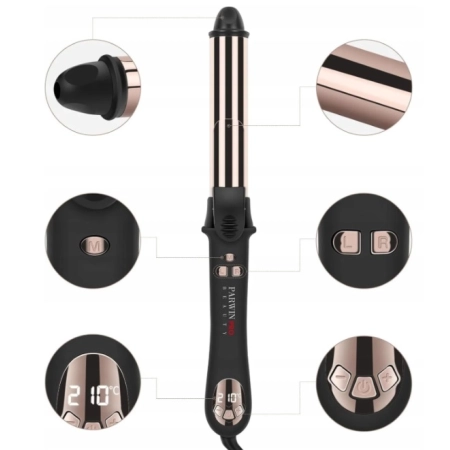 Lokówka PARWIN PRO BEAUTY 32mm Obrotowa z powłoką Nano Titanium LCD