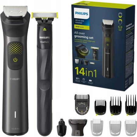 Philips Multigroom 9000 MG9550/15 14w1 trymer + golarka OneBlade