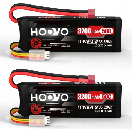 Akumulator LiPo HOOVO 3S 11.1V 3200mAh 50C T-Dean RC Dron 2szt