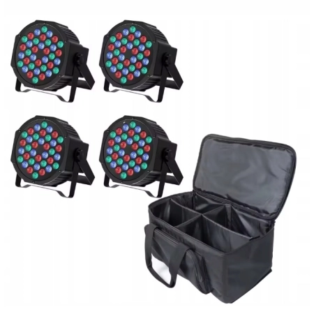 4 x Led Par Slim 36 x 1W + TORBA dmx 512 UKING ZQ01082