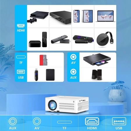 Projektor AKATUO XR21 biały 1080p WIFI BT FHD HDMI iOS Android + PILOT