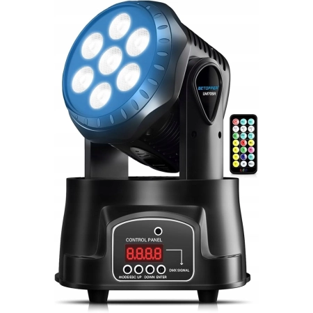 MINI WASH Betopper LM70SR RGBW 7x8W DMX SOUND + PILOT