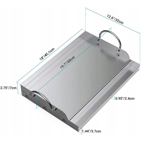Płyta grillowa stal nierdzewna Plancha 51x32 cm Onlyfire