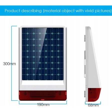 Bezprzewodowy system alarmowy solarna syrena Wolf-Guard JD-W06