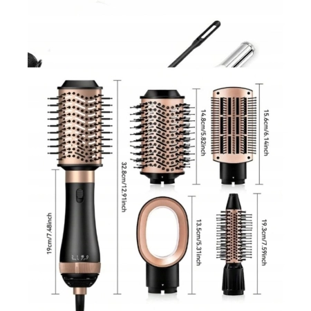 UKLISS WT-619 Szczotka do stylizacji włosów 4 in 1 Prostownica Lokówka