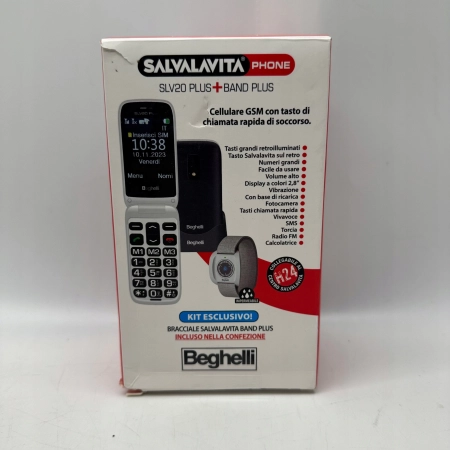 Telefon BEGHELLI SLV20 Plus + Band Plus ze stacją ładującą