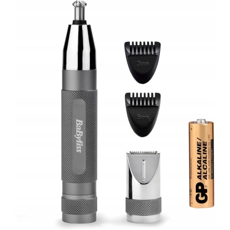 Trymer BaByliss E116E do nosa i uszu srebrny 2 ustawienia długości