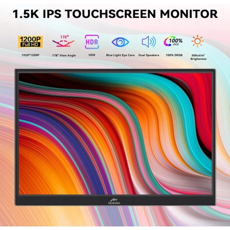 KENOWA Monitor Dotykowy 14 Cali 1920x1200 IPS 16:10, HDMI