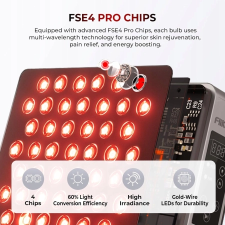 Lampa lecznicza FLIKEZE Elite 78 z filtrem UV, regulacją nachylenia, timere