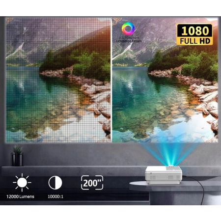 Projektor Staratlas L36P, 5G Wi-Fi Bluetooth Full HD, 12000 lm