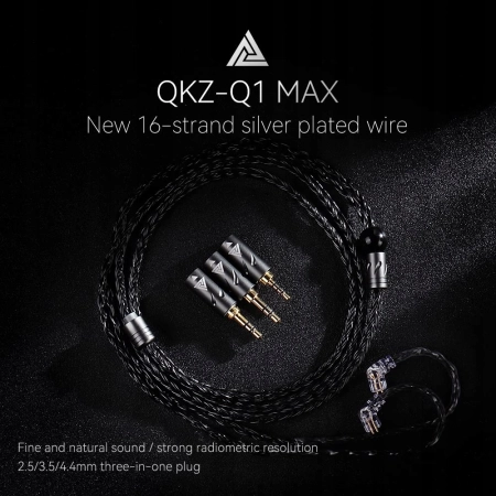 LINSOUL QKZ Q1 MAX 16-Stand 352 rdzenie srebrne przewody