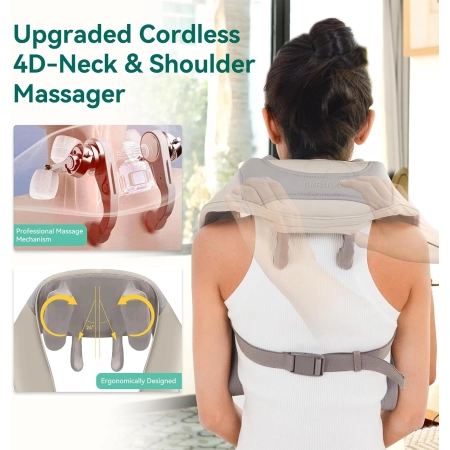 Snailax SL-68A2 Shiatsu Masażer karku Snailax Bezprzewodowy z Ogrzewaniem