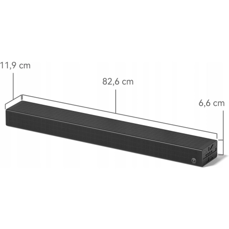 ABRAMTEK E800 Soundbar TV bt HDMI ARC, ultra niskie opóźnienie, 120 W