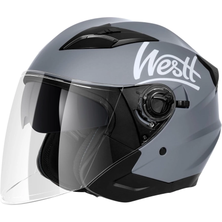WESTT Jet kask motocyklowy, I kask na skuter z podwójnym wizjerem 57-58 cm