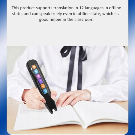 Mobliny Tłumacz, Translator S6 Pro, Pióro Skanujące 12 Języków bez Wi-Fi