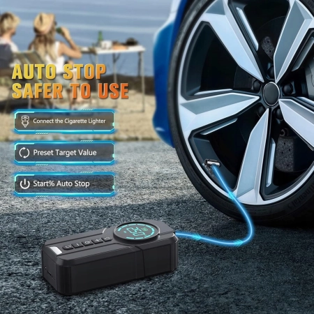 Kompresor Samochodowy 150 PSI Pompka Elektryczna do Opon Auto Moto Rower