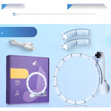 WELLRELAXX Smart Hula Hoop z licznikiem i kulą obwód 75-110 cm jasny niebie