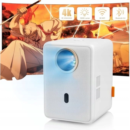 Przenośny projektor BITIWEND Full HD 1080P 5G WiFi Bluetooth, 15000 Lumenów