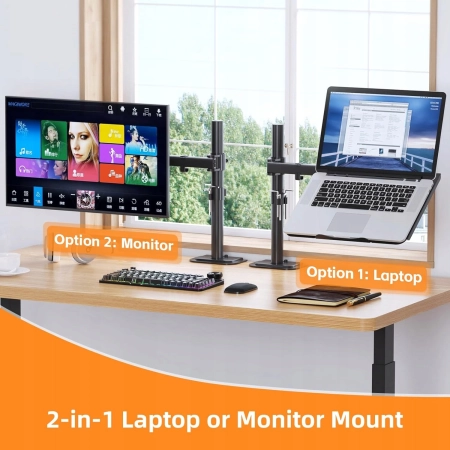 SUPTEK Regulowane Ramie Stojak Taca Na Laptop Uniwersalne 40 cm 360 stopni