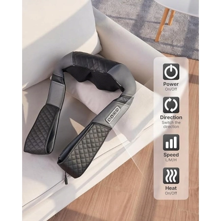Masażer Shiatsu z Ciepłem, do Karku, Ramion, Pleców i Nóg, RENPHO RP-SNM061