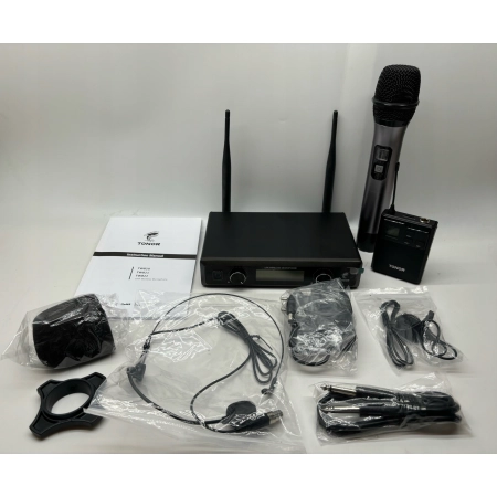 Bezprzewodowy zestaw mikrofonowy UHF Tonor TW821