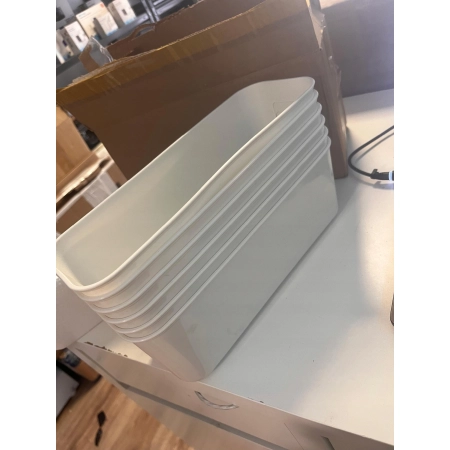 6 pudełek do przechowywania pojemniki organizer z naklejkami 26x9,5x9 6szt