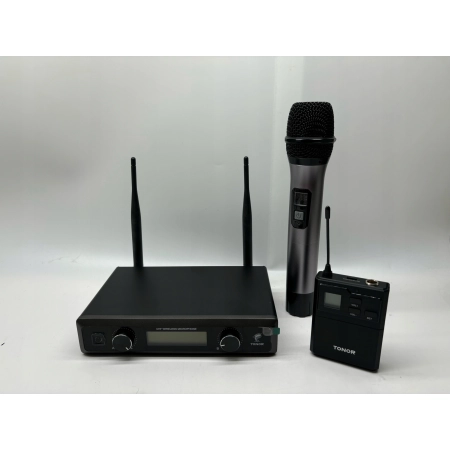 Bezprzewodowy zestaw mikrofonowy UHF Tonor TW821