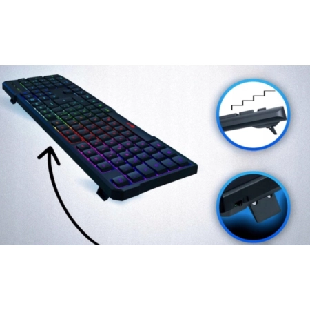 KLIM Chroma Gaming Klawiatura Gamingowa Przewodowa układ QWERTZ DE