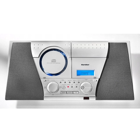 WIEŻA STEREO Karcher MC 6550N CD RADIO FM AUX TAPE MP3 WMA KASETA SS662