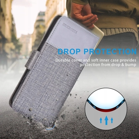 Etui portfelowe KEZiHOME do iPhone'a 13 PRO, etui ze skóry blokada RFID
