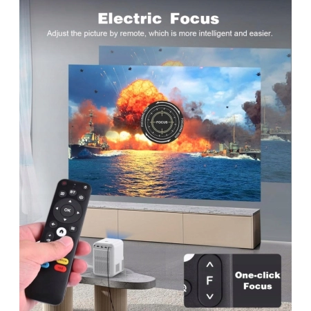 Projektor LCD HPXpro x10 mini biały 1080p 4K 350 ANSI przenośny Smart TV