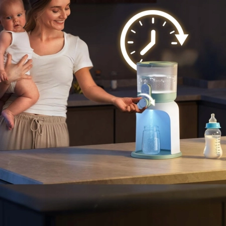 MOMCOZY Podgrzewacz do butelek zaparzacz 1700 ml 6 poziomów podwójna lampka